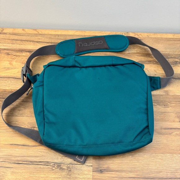 Osprey Jill Courier Flap Messenger Teal Crossbody Bag Vintage Y2K 2000s - Picture 2 of 10